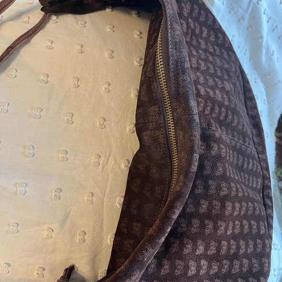Botega Veneta suede bag with butterfly print. Dark brown. Vintage. Good shape. - Picture 8 of 10